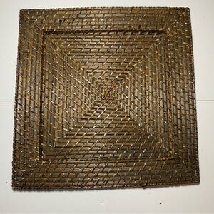 Set of 8 square Rattan Charger Plate by Charge It By Jay. 13x13
